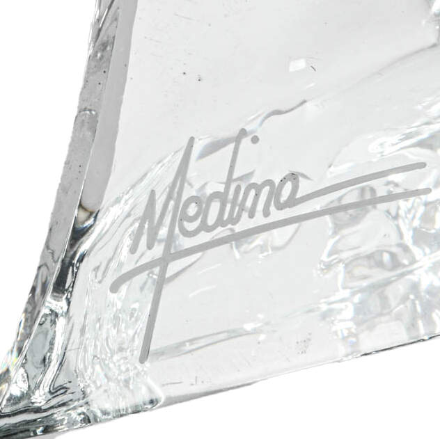 Signed Dan Medina Limited-Edition 393/2001 Lucite Dolphin Sculpture-5