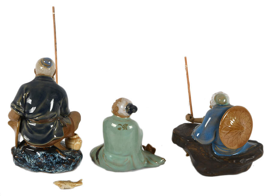 Grouping of Three Chinese Shiwan Mudmen-2