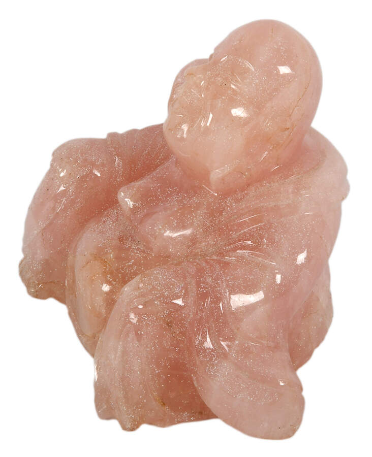 Carved Quartz Stone Buddha Sculpture-5