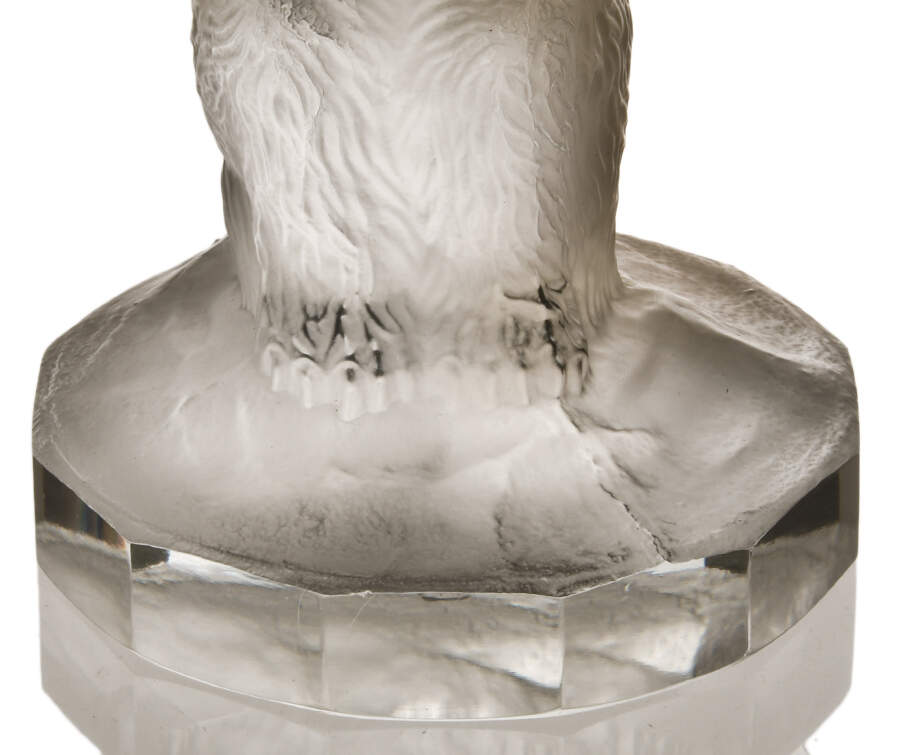 Pair of Art Deco Crystal Figural Bear Compotes-2