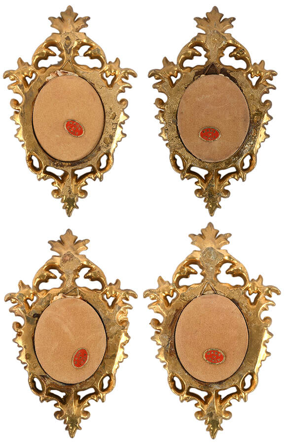 Four Piece Miniature Gilt Wood Frames-2