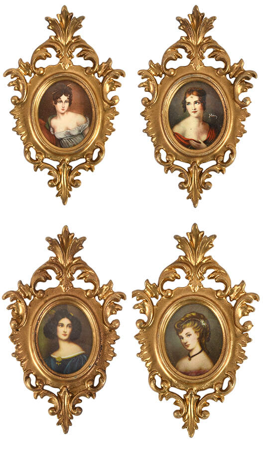 Four Piece Miniature Gilt Wood Frames-1