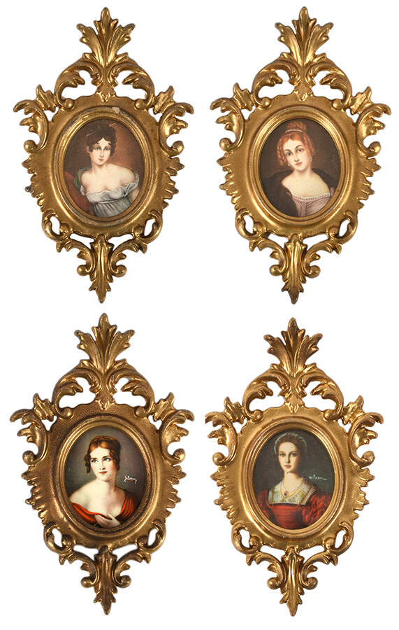 Four Miniature Gilt Wood Frames-1