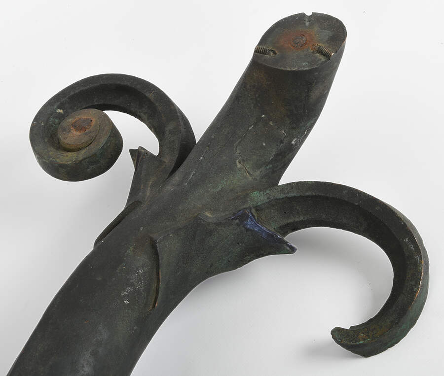 Large Antique Cast Iron Dolphin Architectural Detail-9