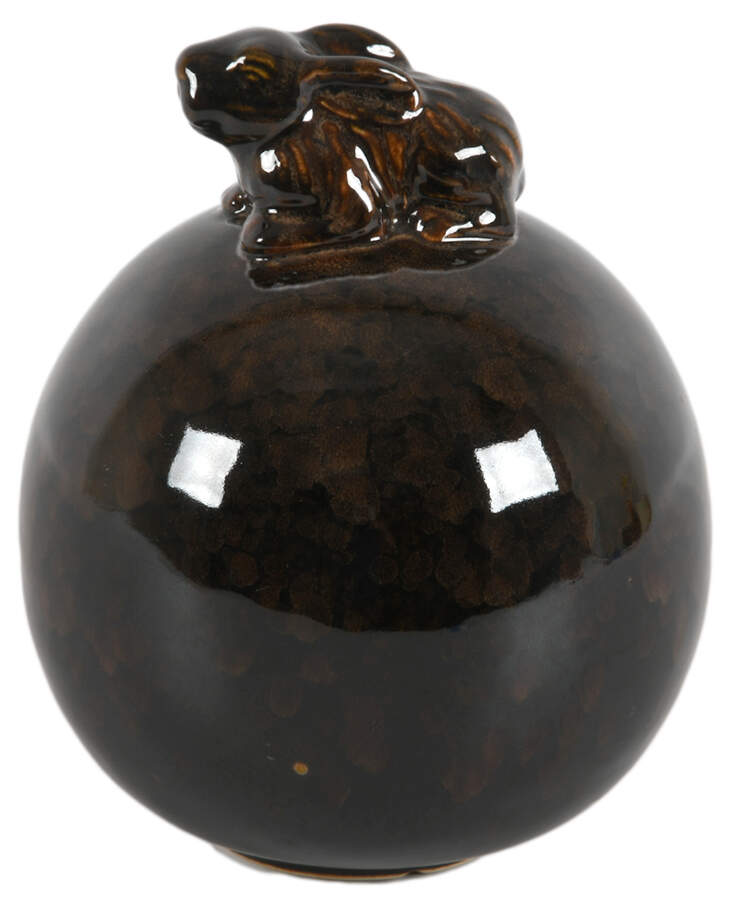 Studio Pottery Figural Rabbit Garden Sphere-1