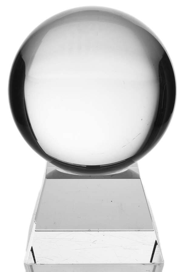 Four-Inch Crystal Ball on Clear Acrylic Base-2