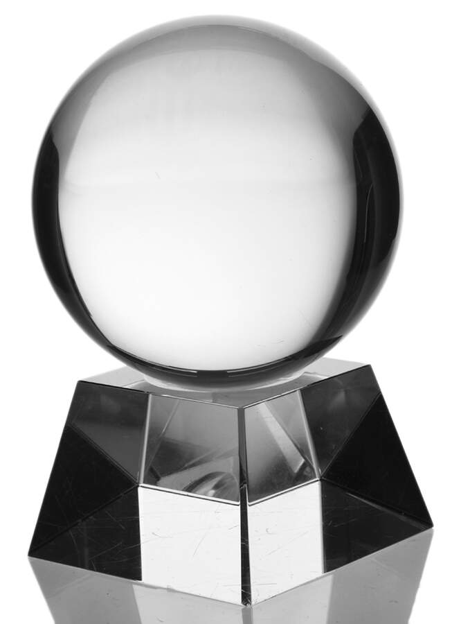 Four-Inch Crystal Ball on Clear Acrylic Base-1