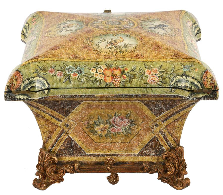 Footed Decoupage-Style Keepsake Box-7