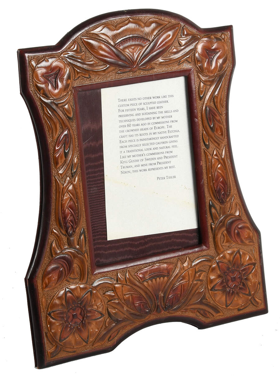 Peter Tiisler Tooled Leather Picture Frame-5