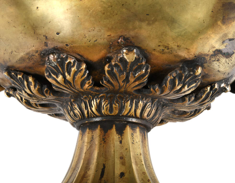 Bronze Compote Pedestal with Decorated Griffin Motifs-4
