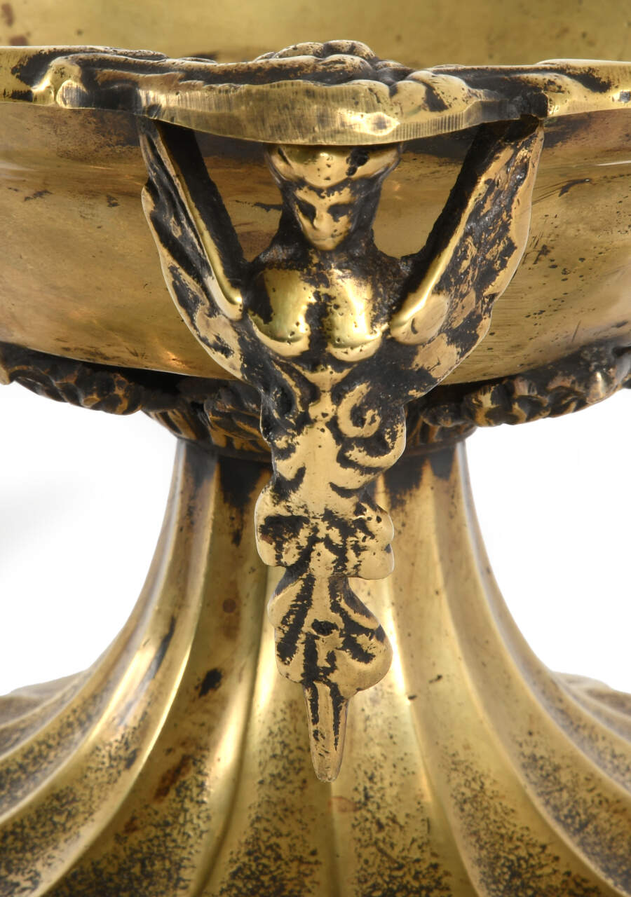 Bronze Compote Pedestal with Decorated Griffin Motifs-3