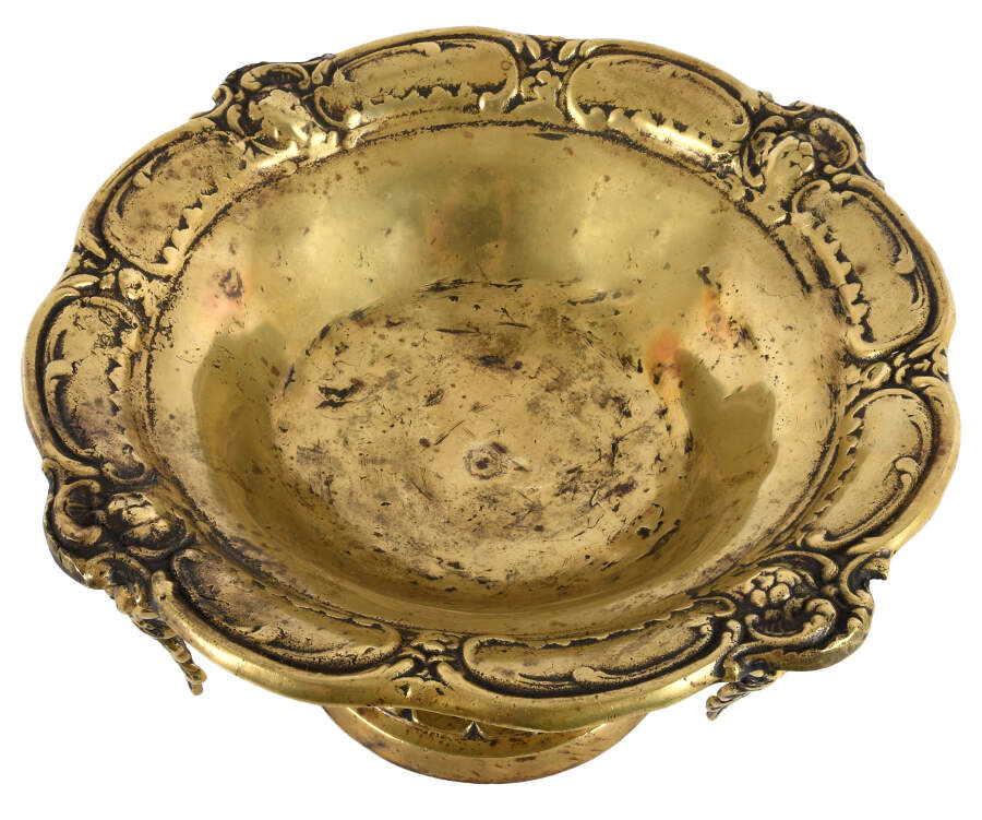 Bronze Compote Pedestal with Decorated Griffin Motifs-2