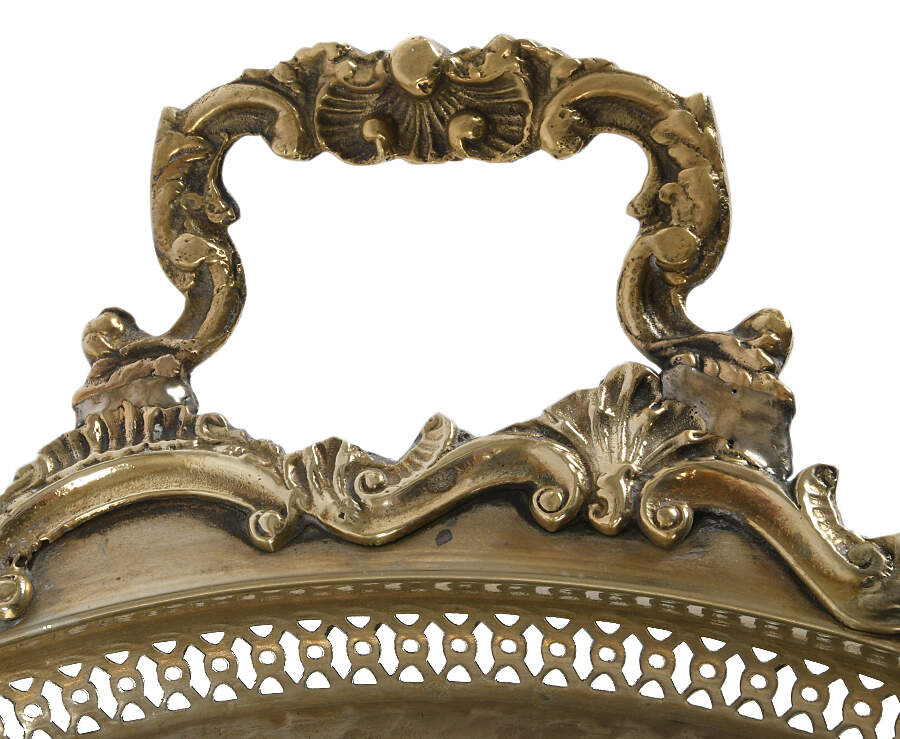 Moroccan Silver-Plated Metal Tray Table-5