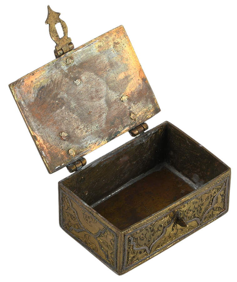 Damascus Mixed Metal Snuff Box-5