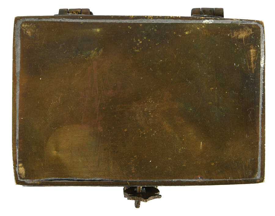 Damascus Mixed Metal Snuff Box-3