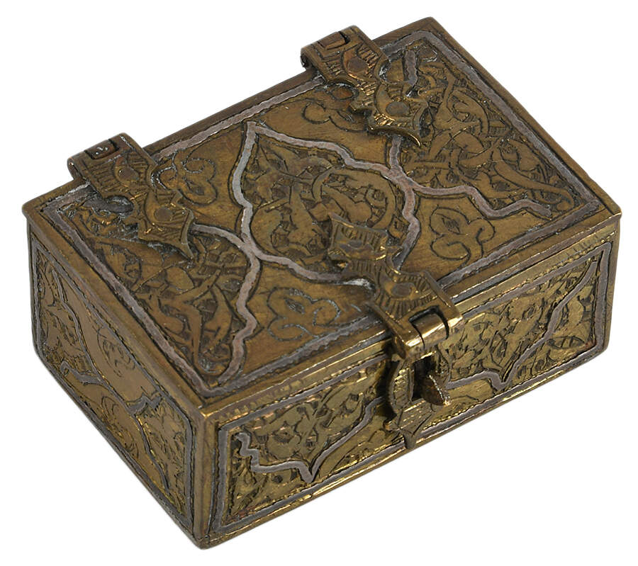 Damascus Mixed Metal Snuff Box-1