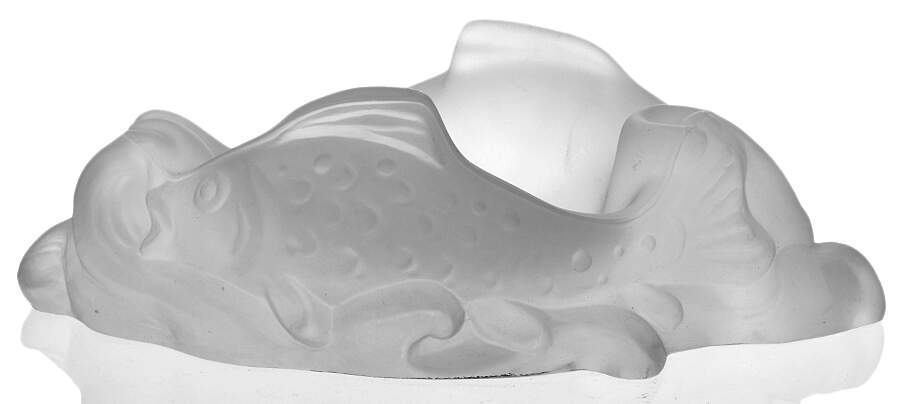 Raised Relief Glass Fish Trinket Tray-2