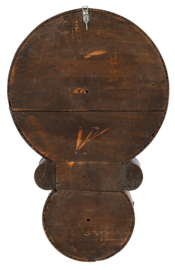 Antique Ingrahm Reverse Painted Clock-2