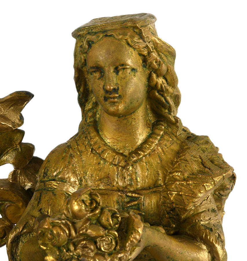 Antique French Ornate Gilt Clock-6