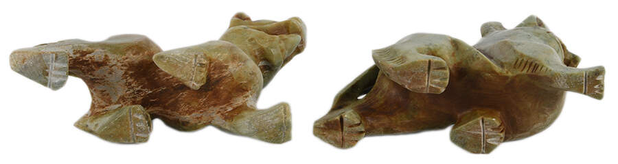 Pair of Stone Hand-Carved Chinese Pixiu Statues-3