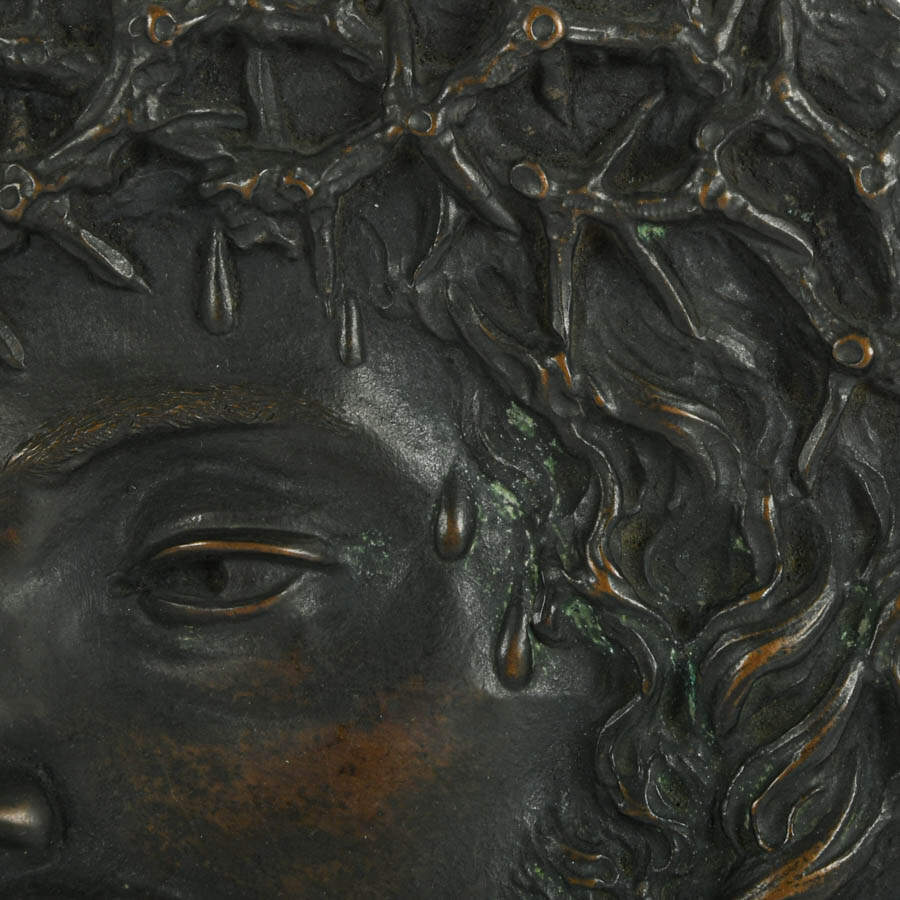 Bronze Christ Portrait Plaque-4