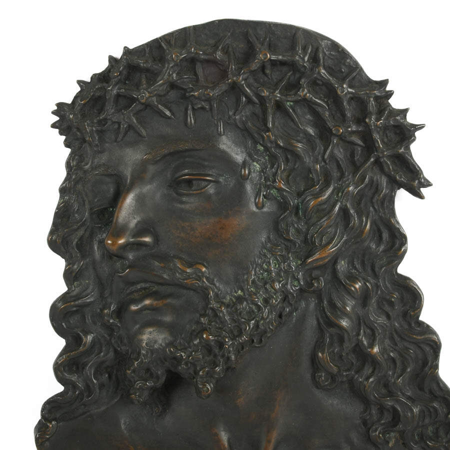 Bronze Christ Portrait Plaque-2