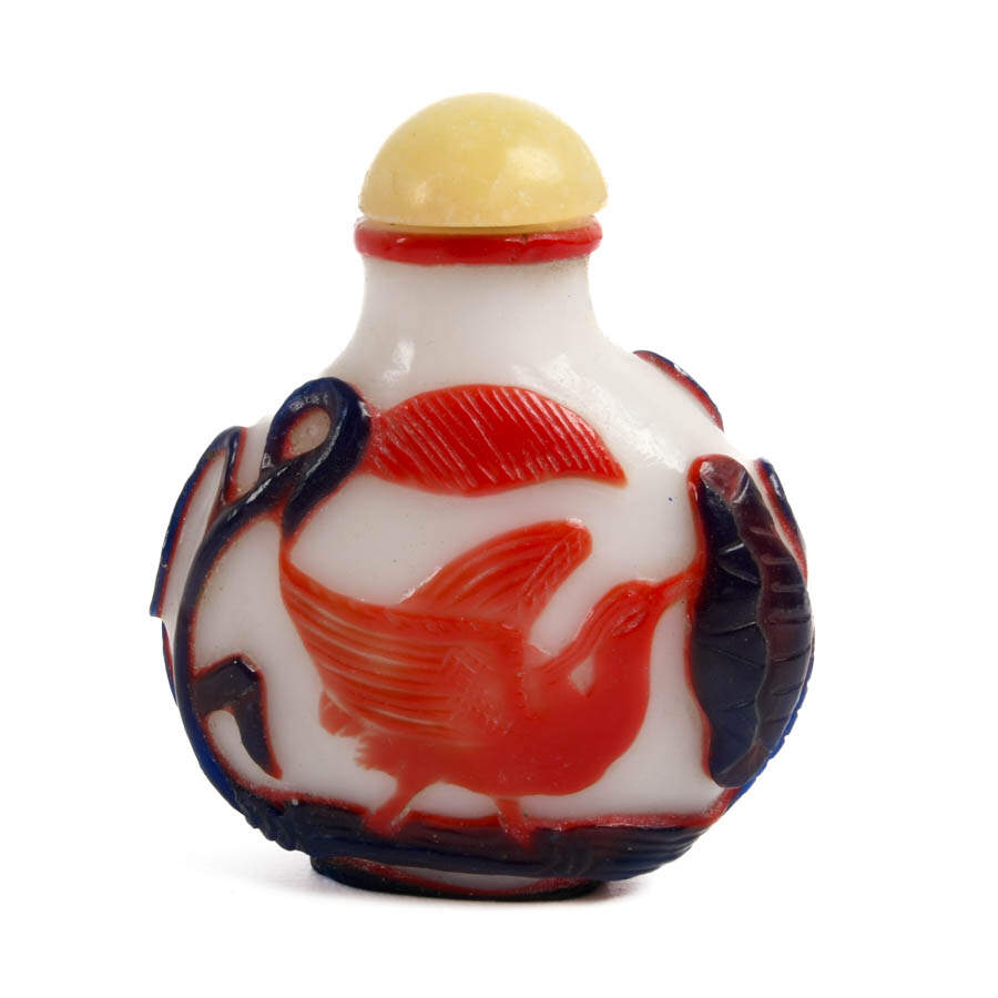 Antique Grouping of Two Peking Glass Snuff Bottles-3