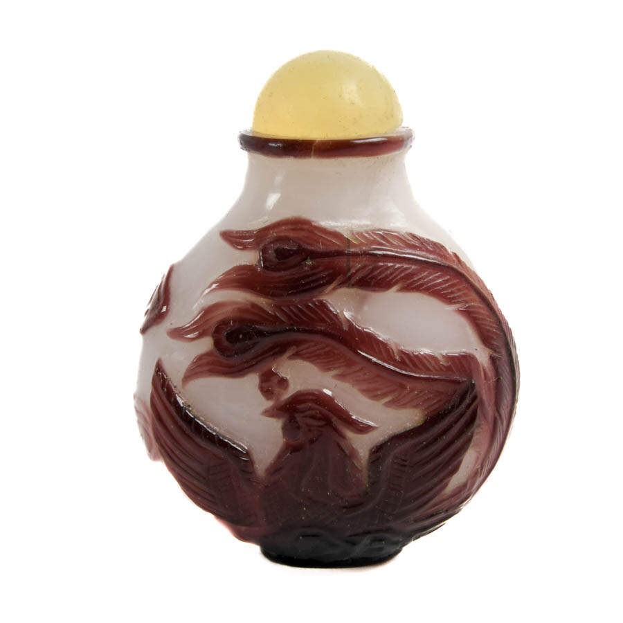 Grouping of Two Peking Glass Snuff Bottles-3