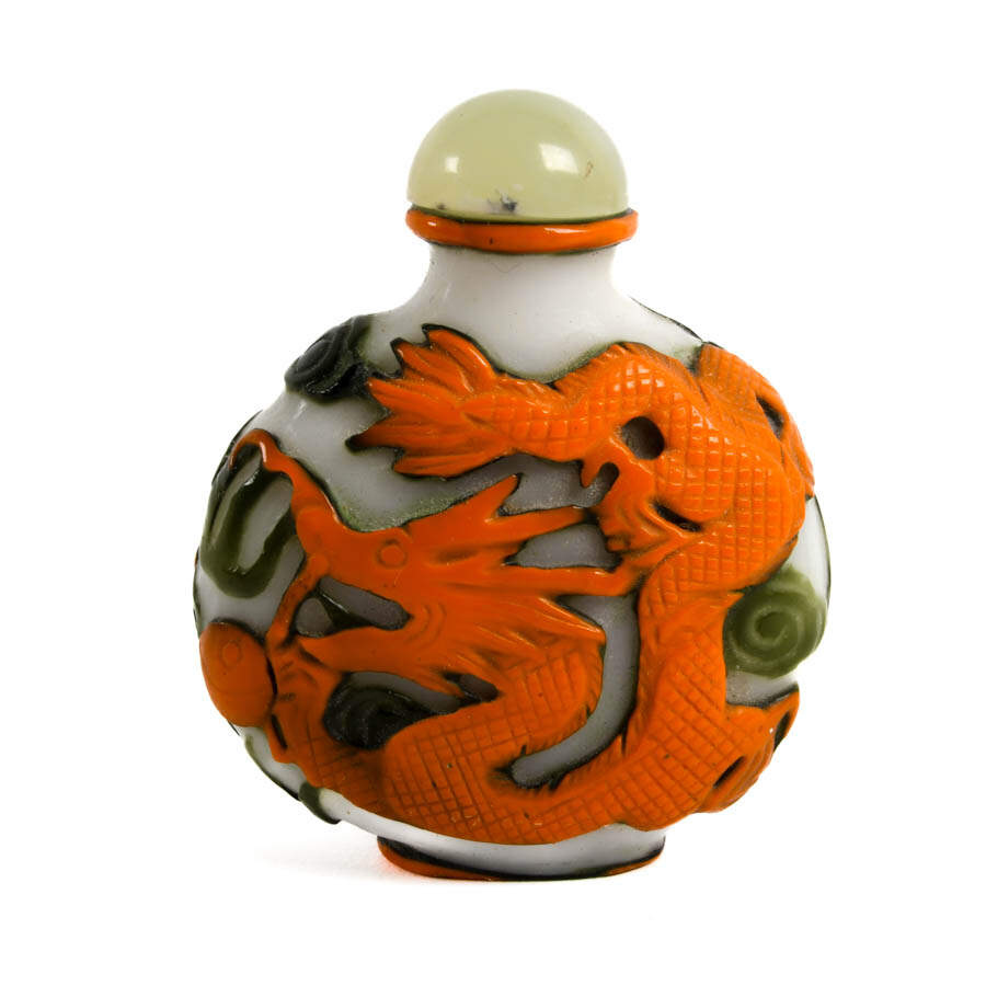Grouping of Two Peking Glass Snuff Bottles-2