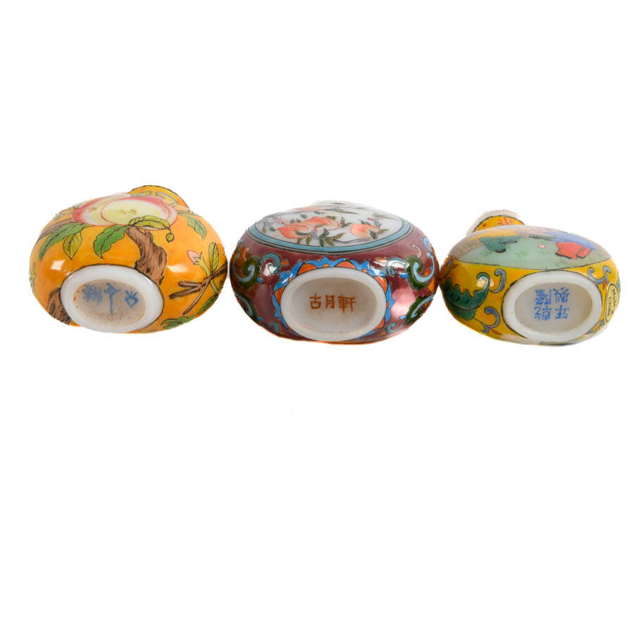 Three Hand-Painted Snuff Bottles-6