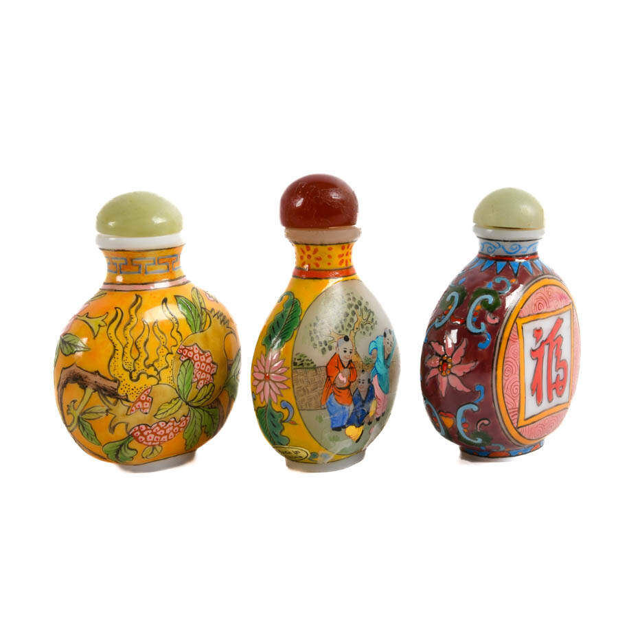Three Hand-Painted Snuff Bottles-3