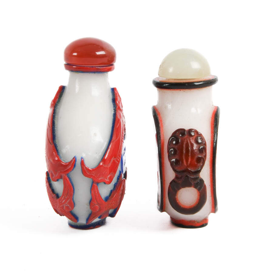 Grouping of Two Peking Glass Snuff Bottles-4
