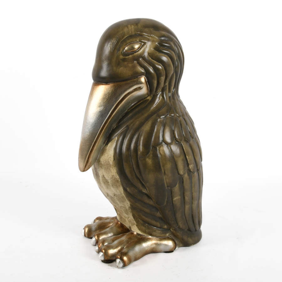 Silver Resin Pelican Figure-3