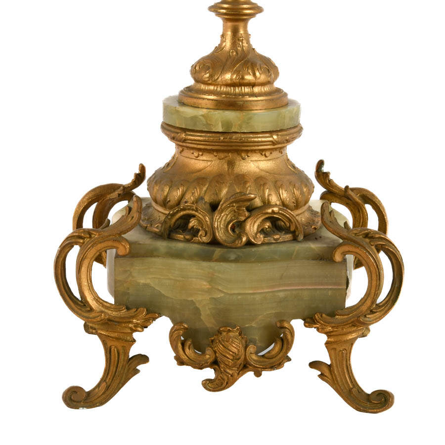 Antique Ormolu and Onyx Four Arm Candelabra-4