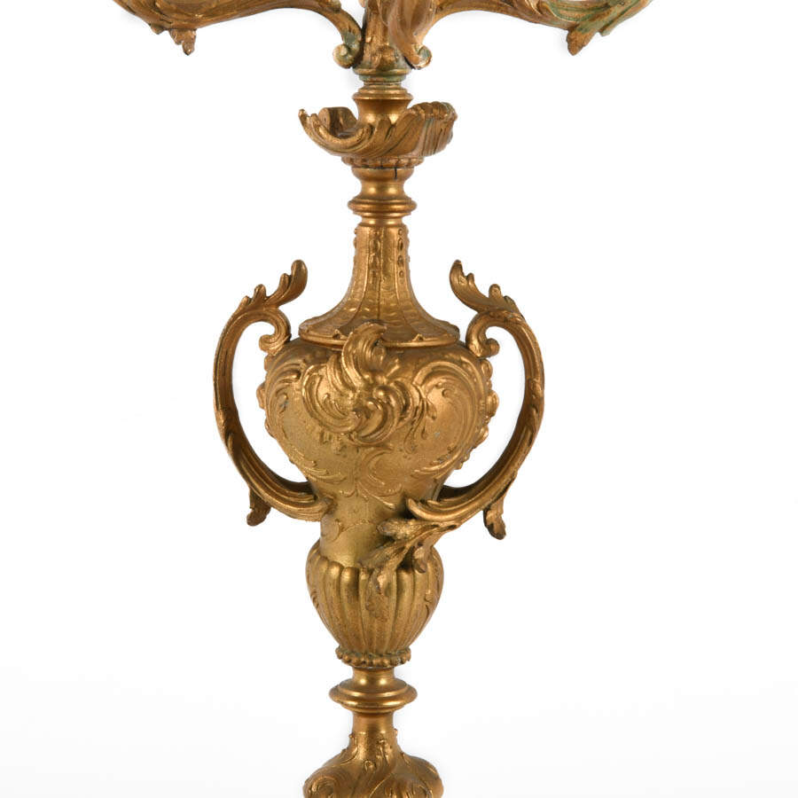 Antique Ormolu and Onyx Four Arm Candelabra-3