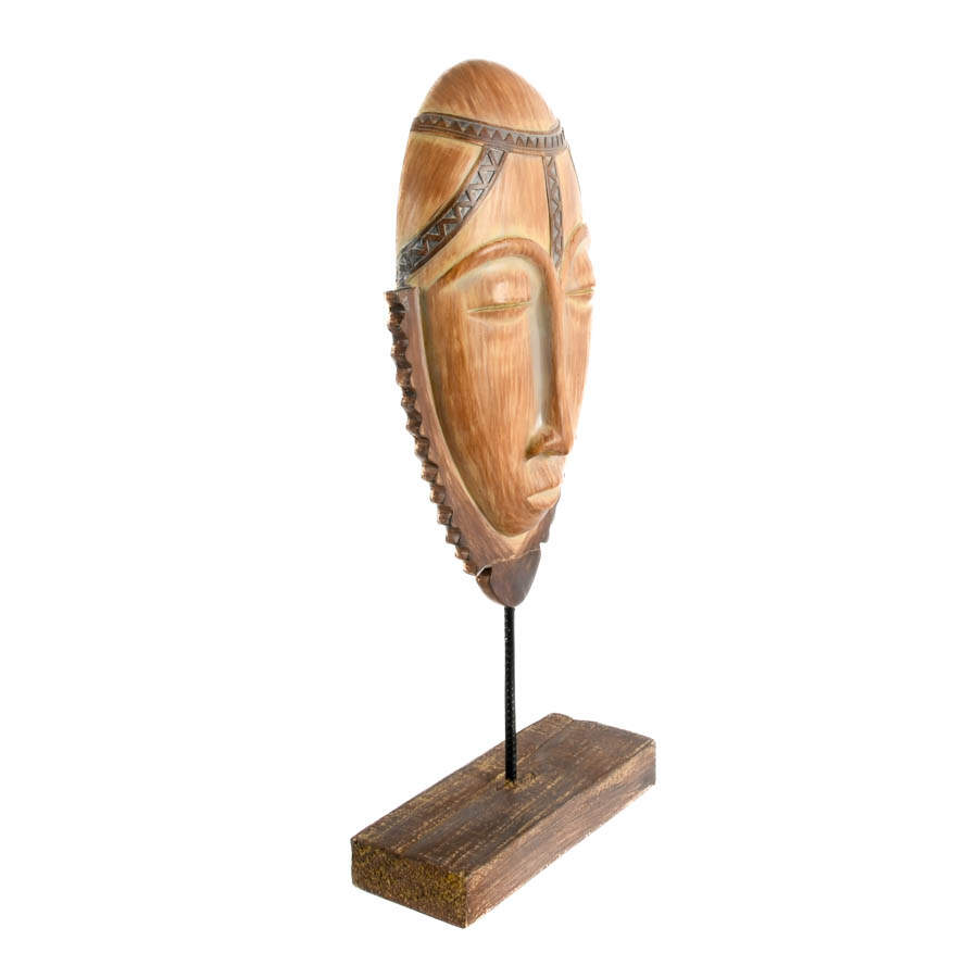 African Tribal Mask on Stand-7