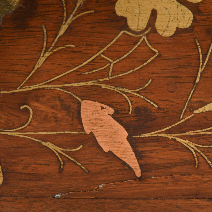 Antique Marquetry Inlaid Document Box-9