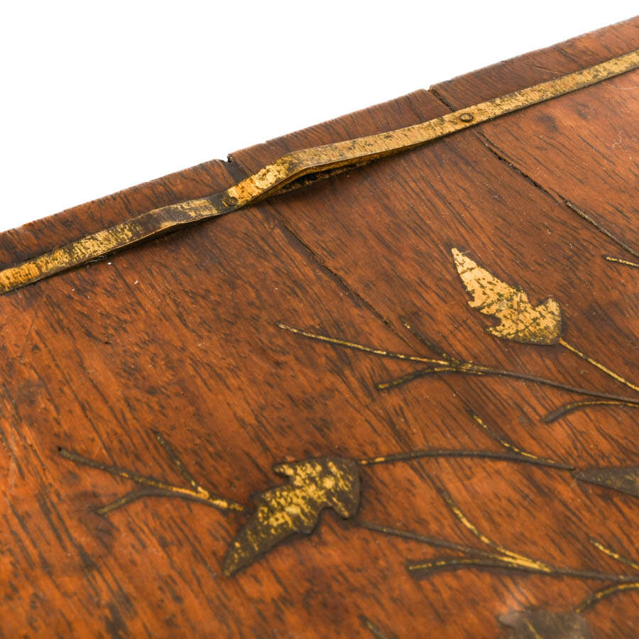 Antique Marquetry Inlaid Document Box-4