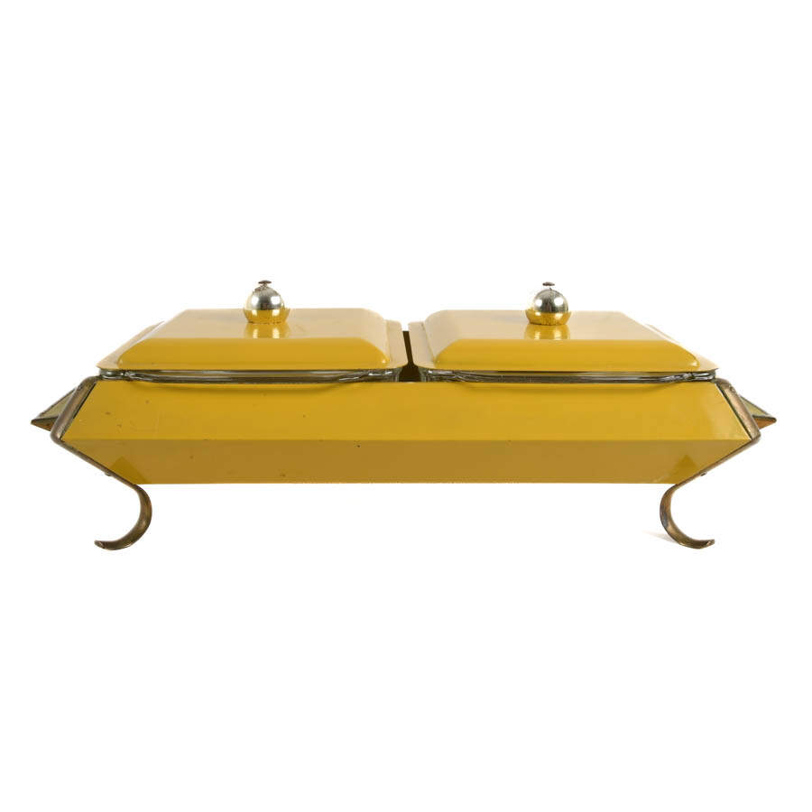 Mid-Century Modern Anchor Hocking Double Chafing Server-6