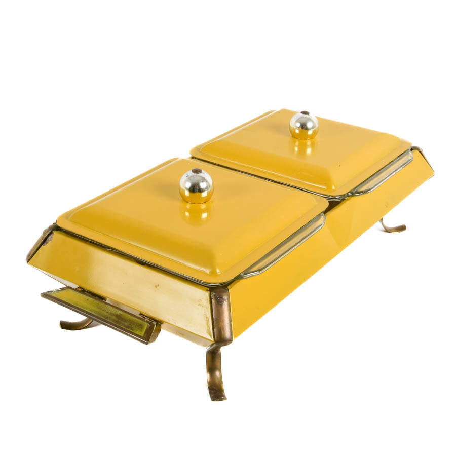 Mid-Century Modern Anchor Hocking Double Chafing Server-4