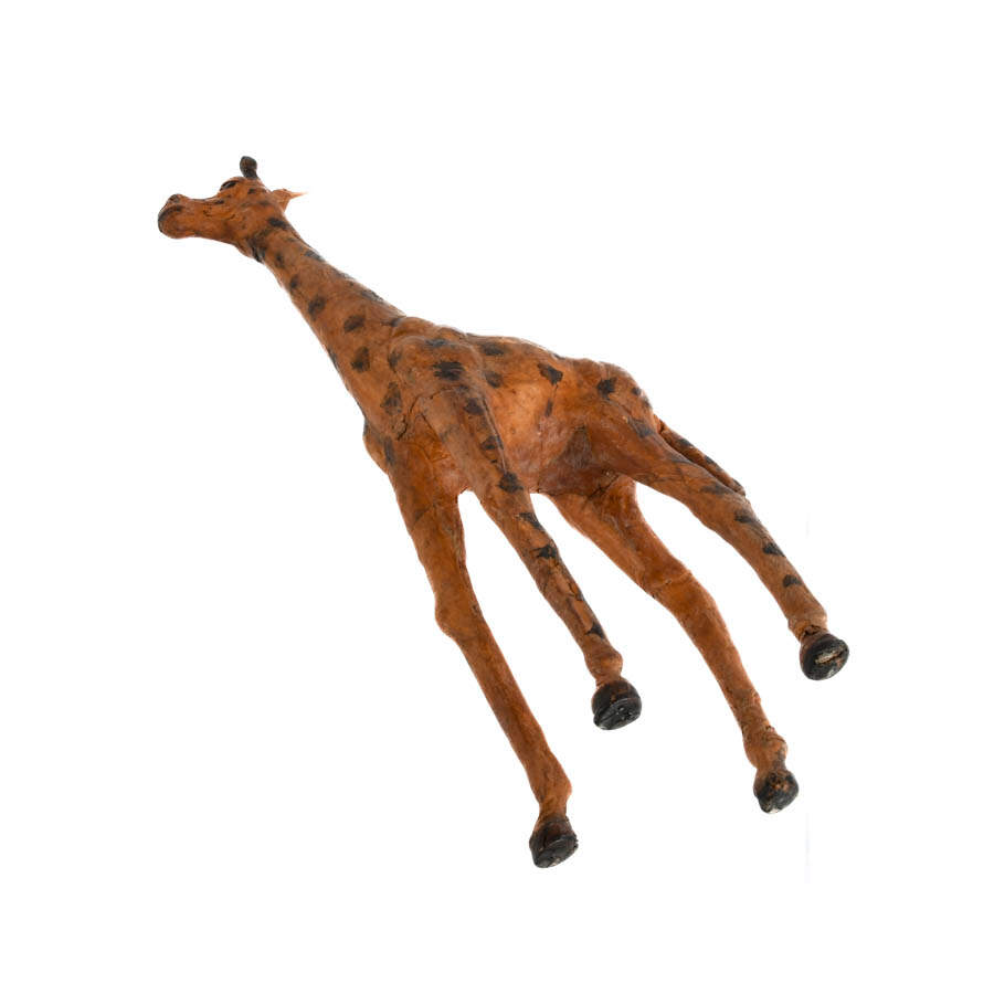 Mid-Century Modern Leather Giraffe Figure-8