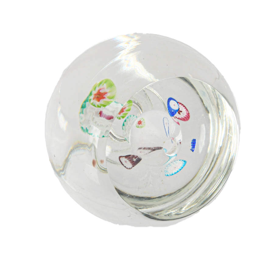 Murano Knob-Top Millefiori Paperweight Attributed to Fratelli Toso-4
