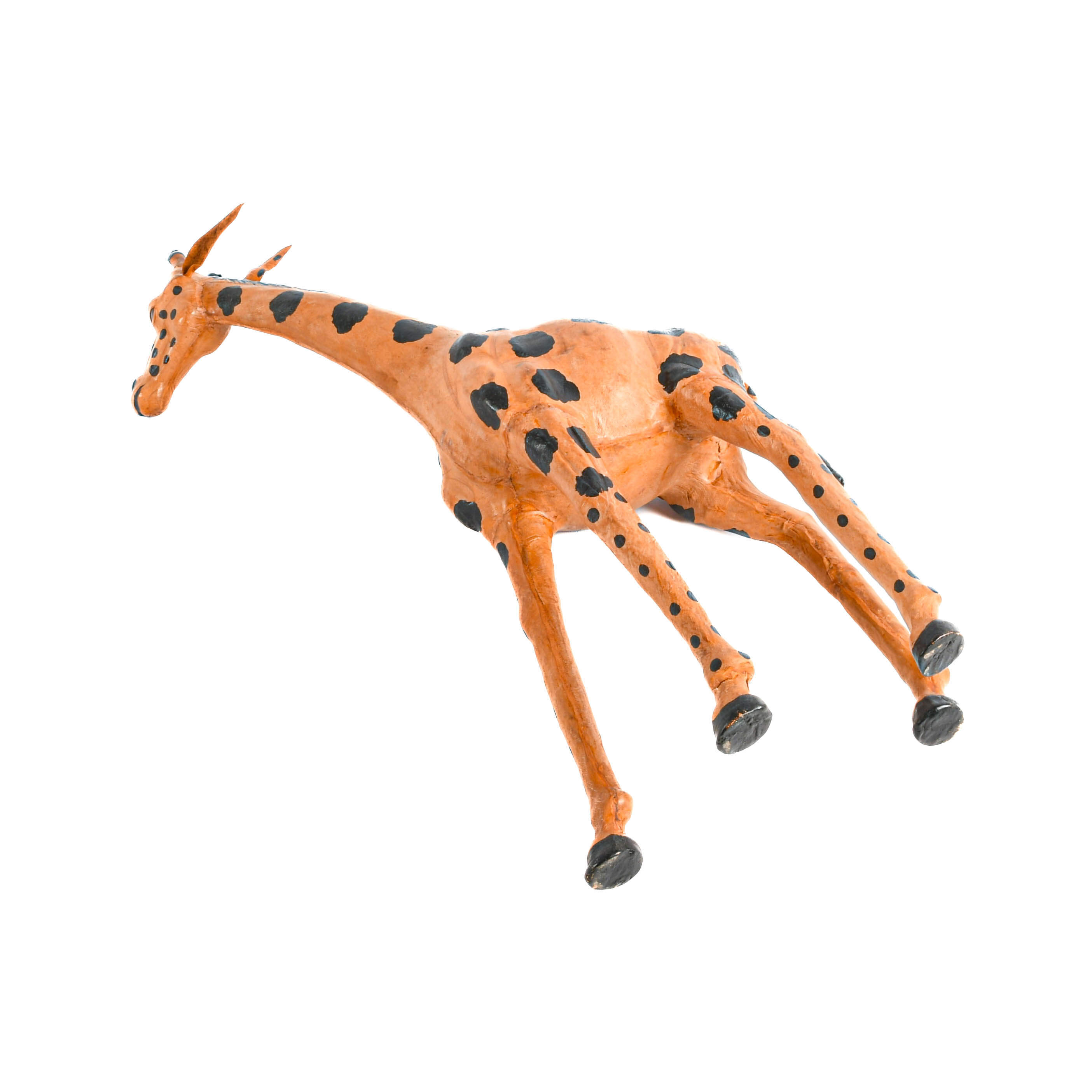 Abercrombie & Fitch-Style Leather and Painted Giraffe Figure-9