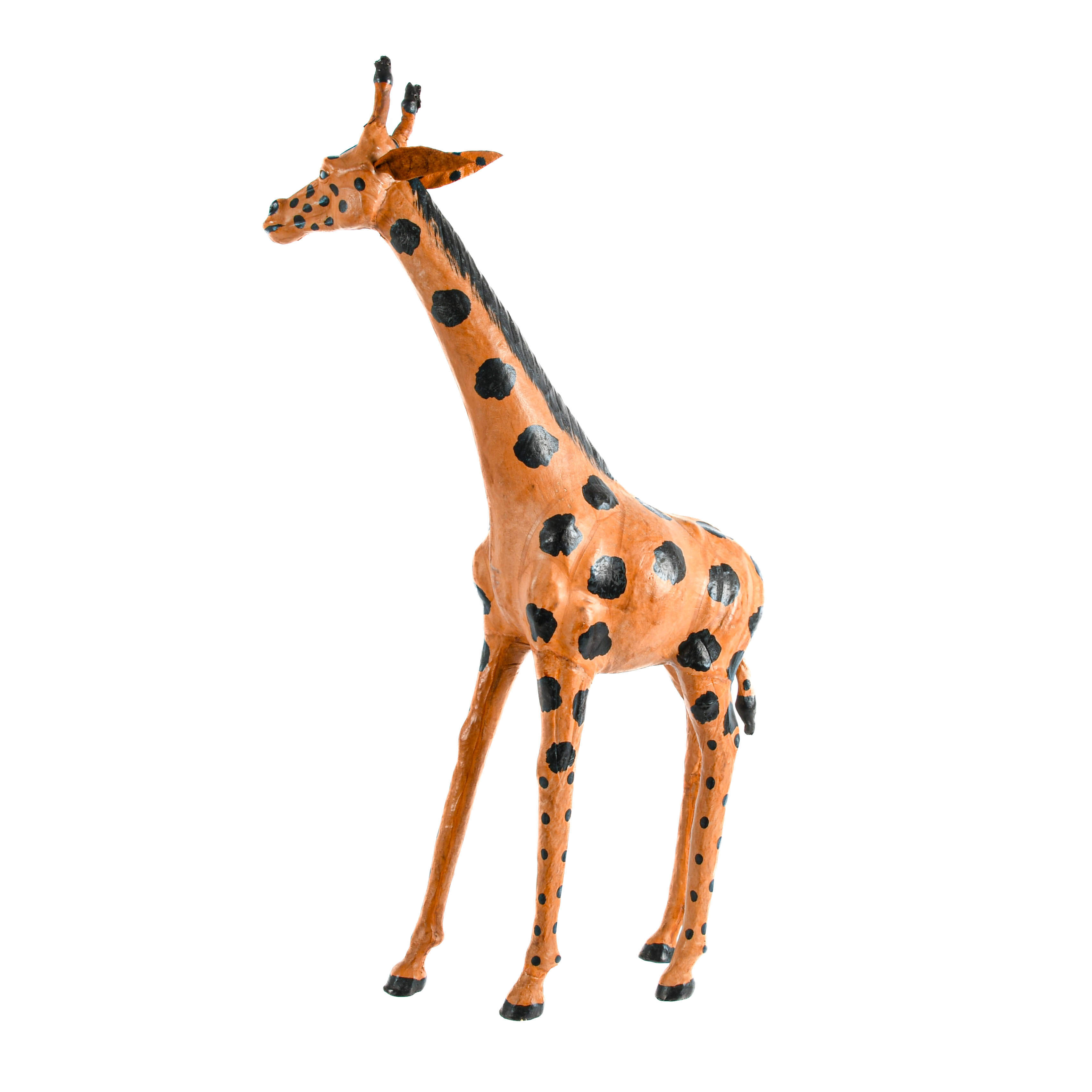 Abercrombie & Fitch-Style Leather and Painted Giraffe Figure-7