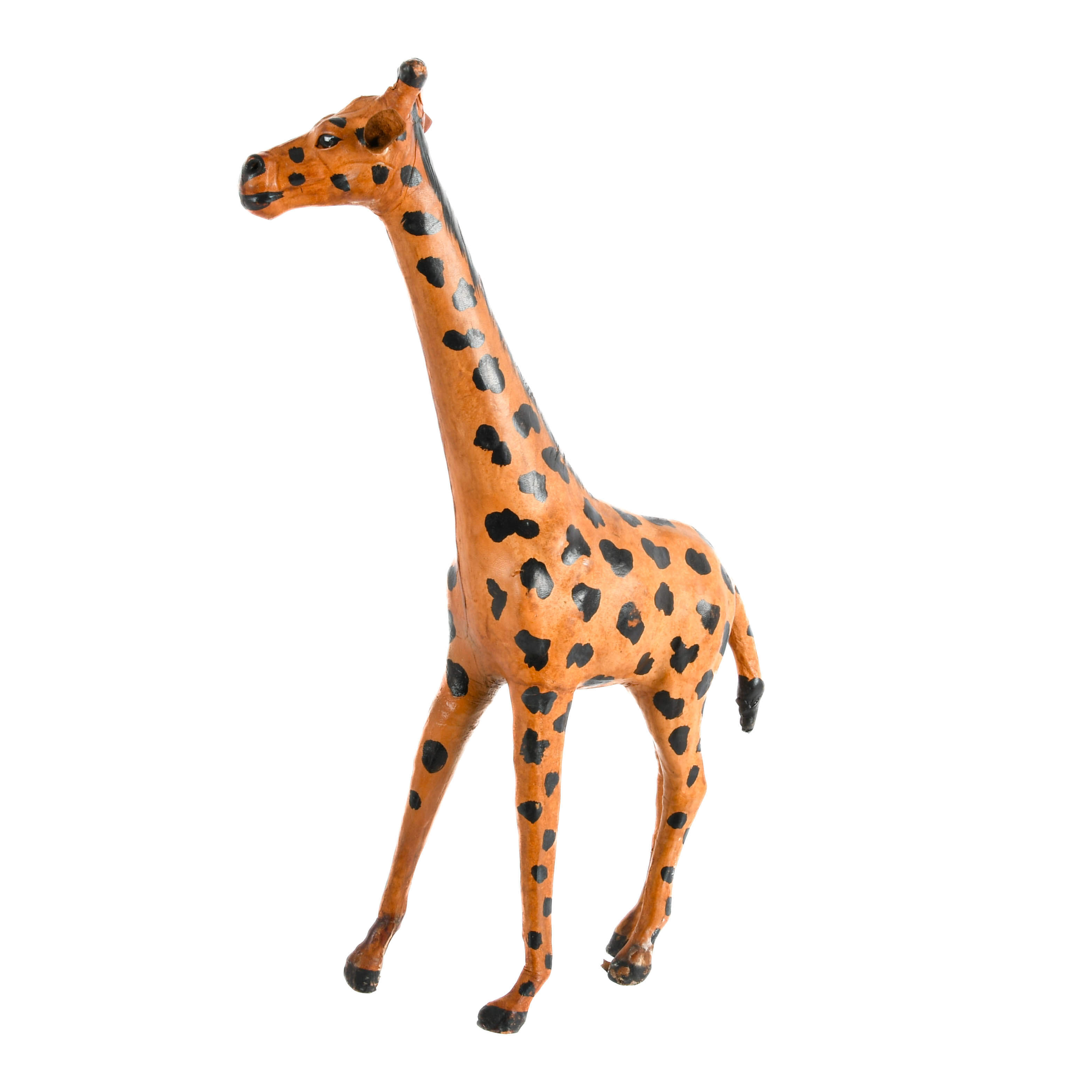 Abercrombie & Fitch-Style Leather and Painted Giraffe Sculpture-6