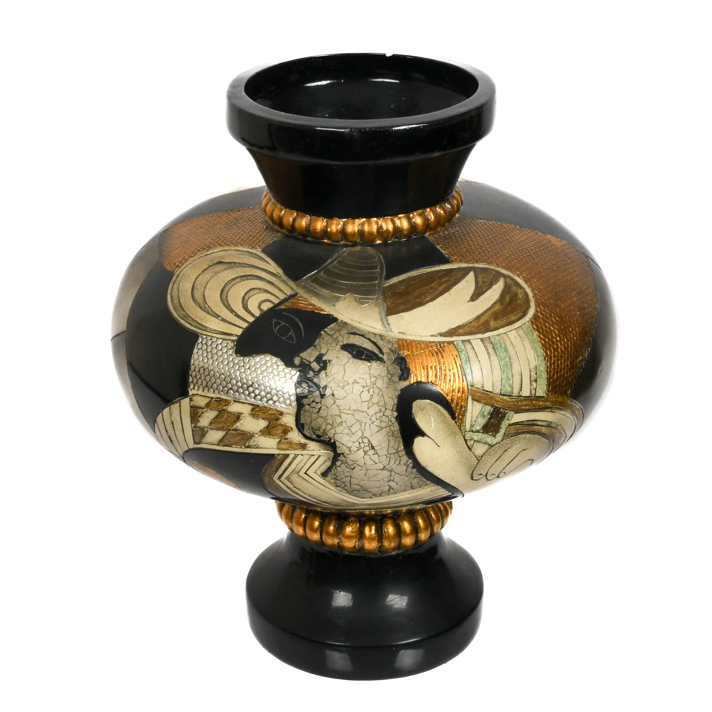 Hand-Painted Kalifano Pottery Vase-6