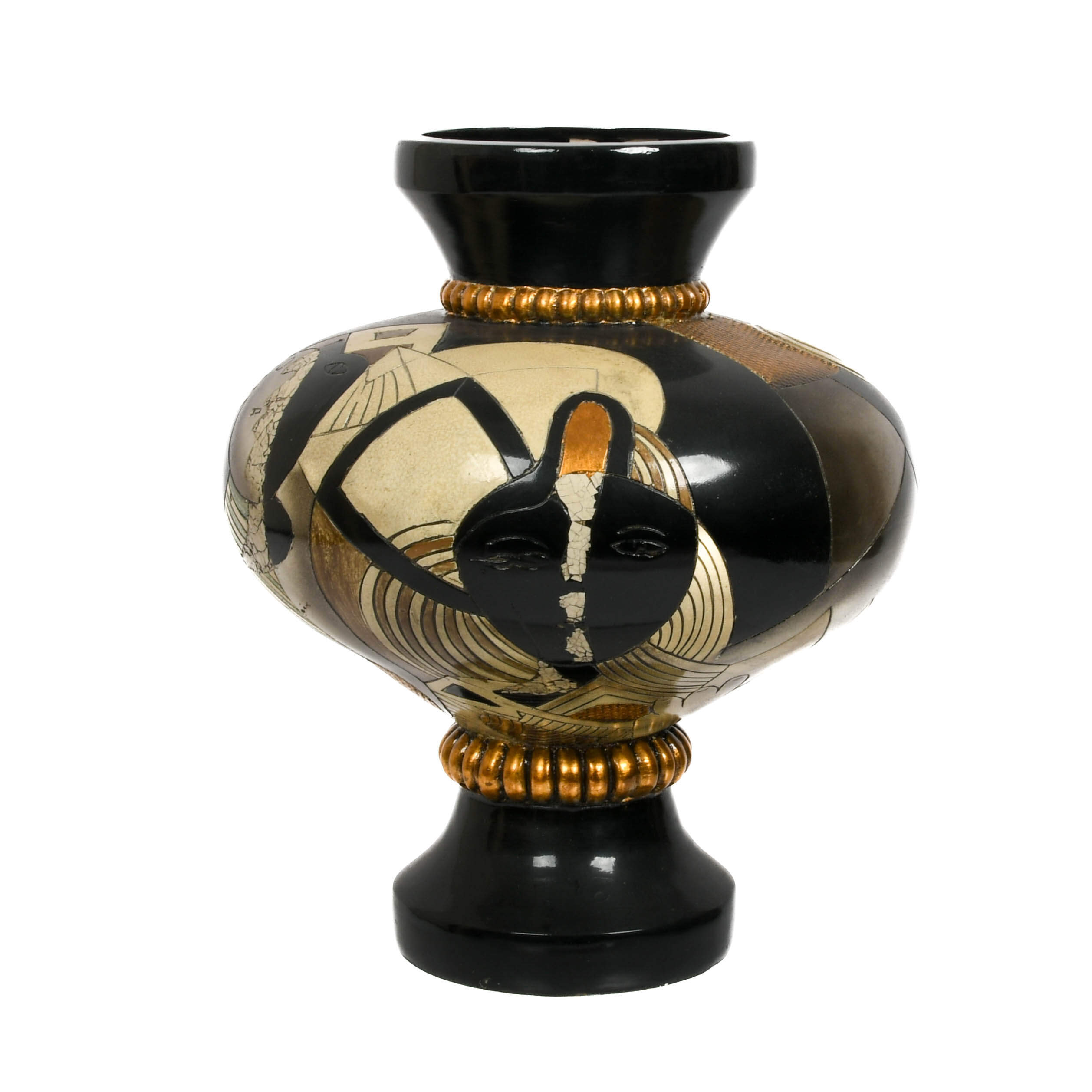 Hand-Painted Kalifano Pottery Vase-4