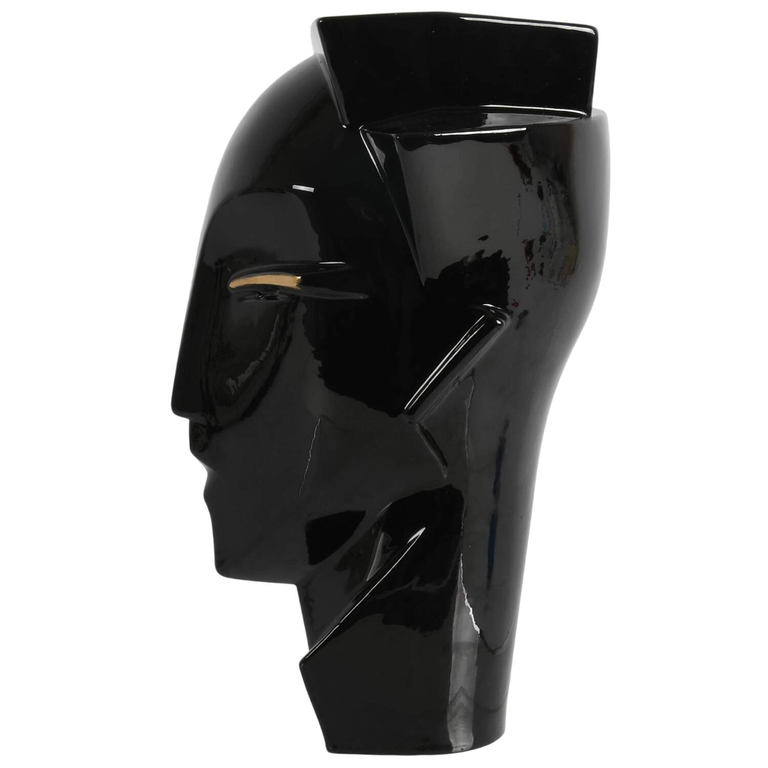 Lindsey B. Modernist Ceramic Sculpture on Lucite Base-2