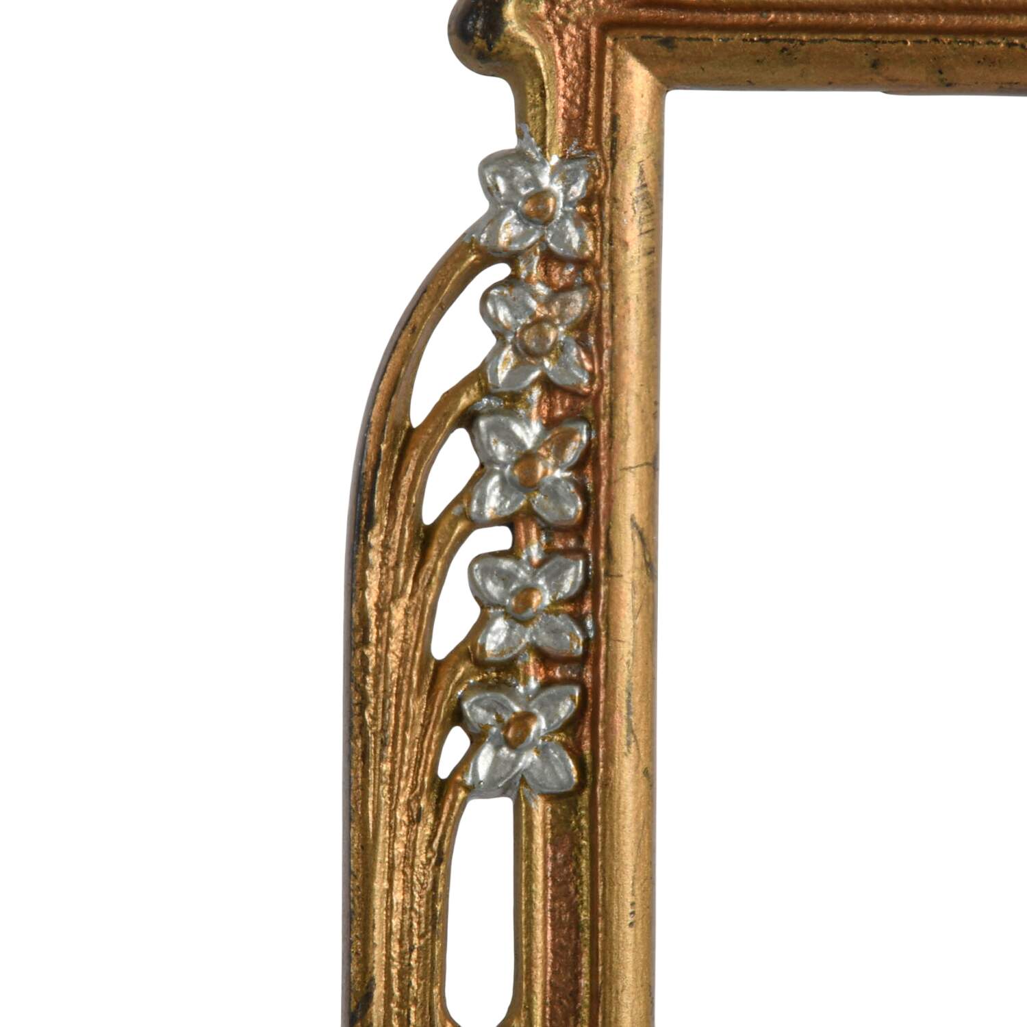 Antique Art Nouveau Gilt Metal Picture Frame-3