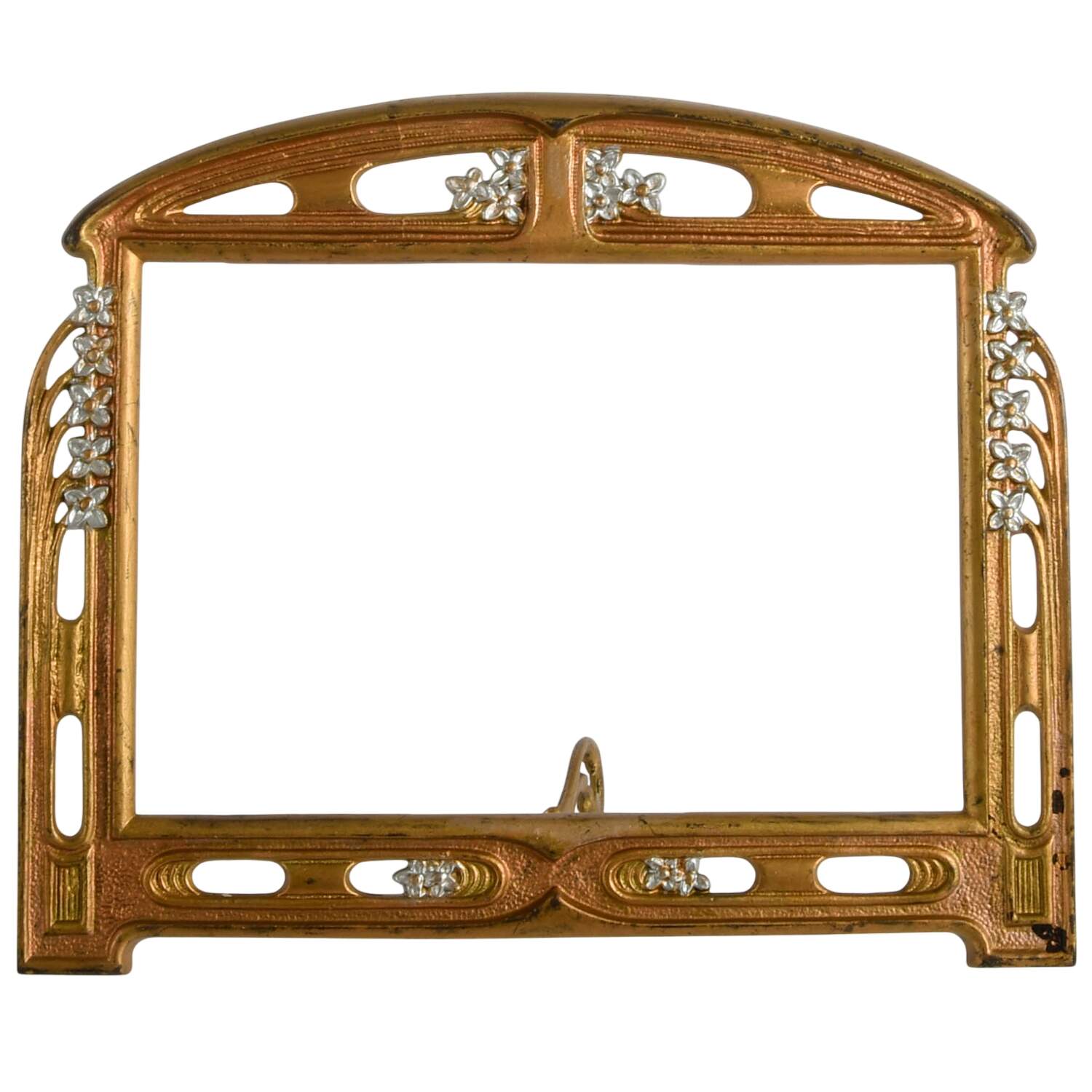 Antique Art Nouveau Gilt Metal Picture Frame-1